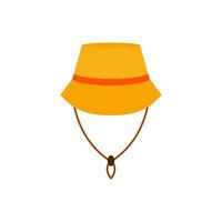 rietje hoed vlak ontwerp vector illustratie. rietje fedora hoed geïsoleerd Aan een wit achtergrond strand hoed , zomer hoed. vlak ontwerp