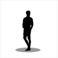 mannen silhouet voorraad vector illustratie