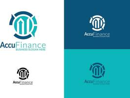 vector accounting en financieel logo sjabloon