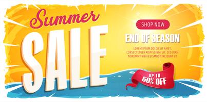 Zomeruitverkoop Wide Banner vector