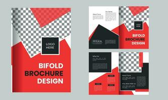 vector bedrijf zakelijke tweevoudig brochure sjabloon ontwerp.