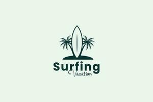 surfboard logo vector icoon illustratie