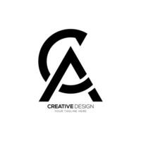 brief ac of ca creatief uniek vormen alfabet modern abstract monogram logo vector