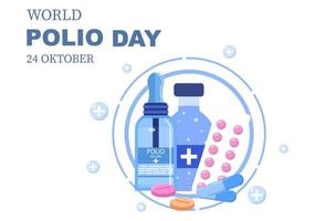 wereld polio dag achtergrond vectorillustratie vector
