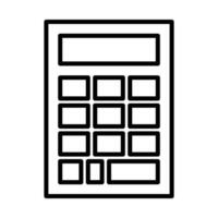 rekenmachine icoon, accounting financiën teken symbool in lijn vector