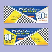 weekend banner verkoop collectie vector