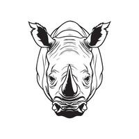 neushoorn beeld vector, kunst en illustratie vector