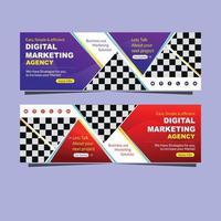 moderne banner promotie voor digitaal marketingbureau vector