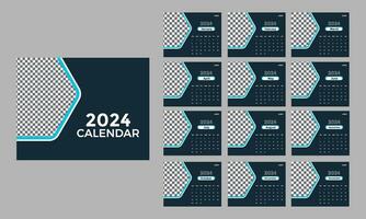 modern ontwerp 2024 kalender sjabloon vector