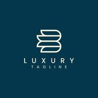 luxe brief b logotype voor elegant en elegant mode bedrijf vector