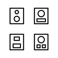 geluid muziek- audio Golf logo sjabloon ontwerp vector icoon illustratie