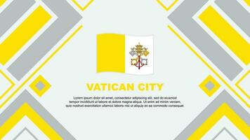 Vaticaan stad vlag abstract achtergrond ontwerp sjabloon. Vaticaan stad onafhankelijkheid dag banier behang vector illustratie. Vaticaan stad vlag
