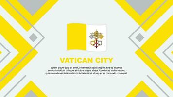 Vaticaan stad vlag abstract achtergrond ontwerp sjabloon. Vaticaan stad onafhankelijkheid dag banier behang vector illustratie. Vaticaan stad illustratie