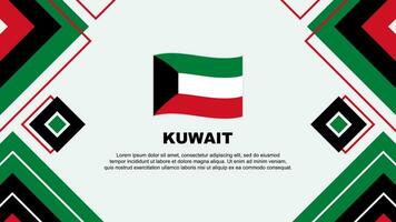 Koeweit vlag abstract achtergrond ontwerp sjabloon. Koeweit onafhankelijkheid dag banier behang vector illustratie. Koeweit achtergrond