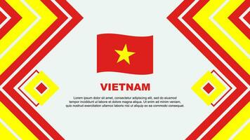 Vietnam vlag abstract achtergrond ontwerp sjabloon. Vietnam onafhankelijkheid dag banier behang vector illustratie. Vietnam ontwerp