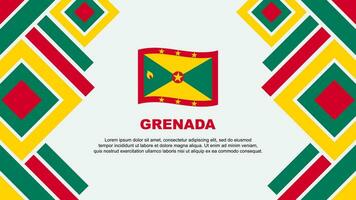 Grenada vlag abstract achtergrond ontwerp sjabloon. Grenada onafhankelijkheid dag banier behang vector illustratie. Grenada