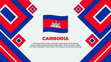 Cambodja vlag abstract achtergrond ontwerp sjabloon. Cambodja onafhankelijkheid dag banier behang vector illustratie. Cambodja tekenfilm