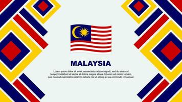 Maleisië vlag abstract achtergrond ontwerp sjabloon. Maleisië onafhankelijkheid dag banier behang vector illustratie. Maleisië