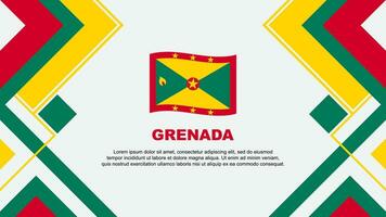Grenada vlag abstract achtergrond ontwerp sjabloon. Grenada onafhankelijkheid dag banier behang vector illustratie. Grenada banier