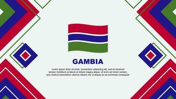 Gambia vlag abstract achtergrond ontwerp sjabloon. Gambia onafhankelijkheid dag banier behang vector illustratie. Gambia achtergrond