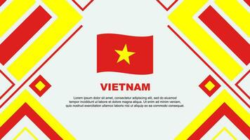 Vietnam vlag abstract achtergrond ontwerp sjabloon. Vietnam onafhankelijkheid dag banier behang vector illustratie. Vietnam vlag