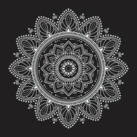 wit luxe mandala vector ontwerp, mandala voor henna, mehndi, tatoeëren, decoratief etnisch sier- elementen, oosters patronen