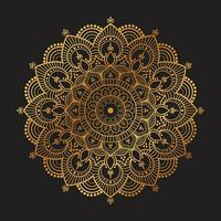 gouden luxe mandala vector ontwerp, mandala voor henna, mehndi, tatoeëren, decoratief etnisch sier- elementen, oosters patronen