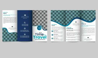 reizen bedrijf tri vouwen brochure. vrij vector