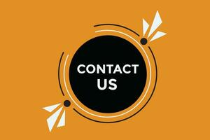 contact ons knop web banier Sjablonen. vector illustratie