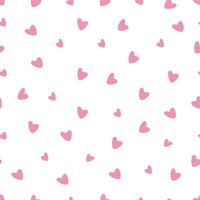 naadloos patroon met weinig schattig harten in licht roze, naadloos afdrukken met harten voor achtergronden. vector illustratie