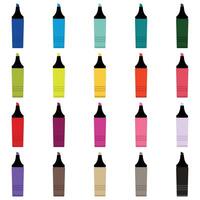 markeerstift pen clip art reeks vector