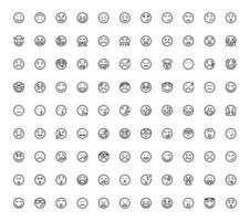 emoticon pictogrammen, smiley gezicht emoji pictogrammen. vector illustratie. bewerkbare hartinfarct. lijn, stevig, vlak lijn, en geschikt voor web bladzijde, mobiel app, ui, ux ontwerp.