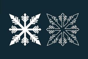 kristal sneeuwvlok element geïsoleerd icoon schets ontwerp winter vector illustratie