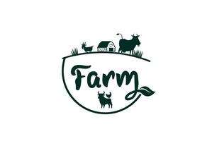 mooi boerderij groen logo vector