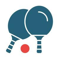 ping pong vector glyph twee kleur icoon voor persoonlijk en reclame gebruiken.