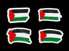 illustratie van reeks met Palestina vlag vector