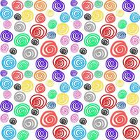 abstract kleurrijk spiraal lijn kunst tekening patroon achtergrond vector