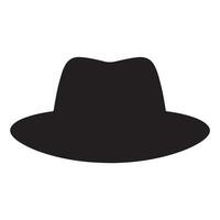 hoed zwart silhouet. vector