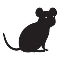 muis zwart silhouet. vector