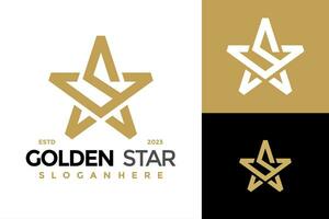 luxe brief s ster logo ontwerp vector symbool icoon illustratie