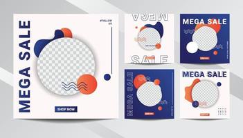 social media verkoop postsjabloon collectie met modern design vector