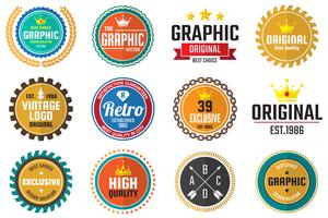 Vintage Retro Vector Labels voor banner