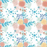 Vintage naadloze patroon hand getrokken bloemen vector