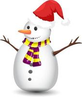 schattige sneeuwpop kerstcollectie vector