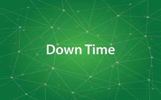 down time witte tekst illustratie met groene constellatie vector