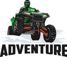 atv motorfiets illustratie ontwerp logo vector