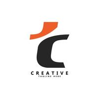 tc brief creatief logo ontwerp vector