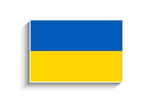 vlak rechthoek Oekraïne vlag icoon vector