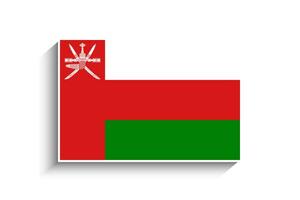 vlak rechthoek Oman vlag icoon vector