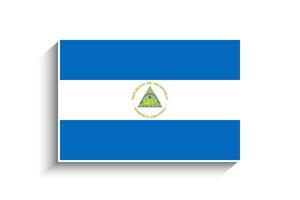 vlak rechthoek Nicaragua vlag icoon vector